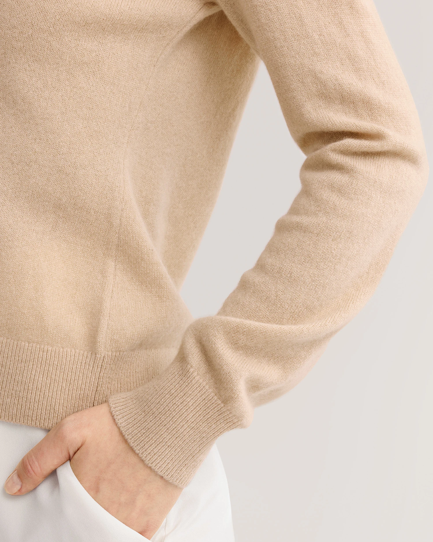 Cashmere Knitted V-neck Cardigan - Image 6