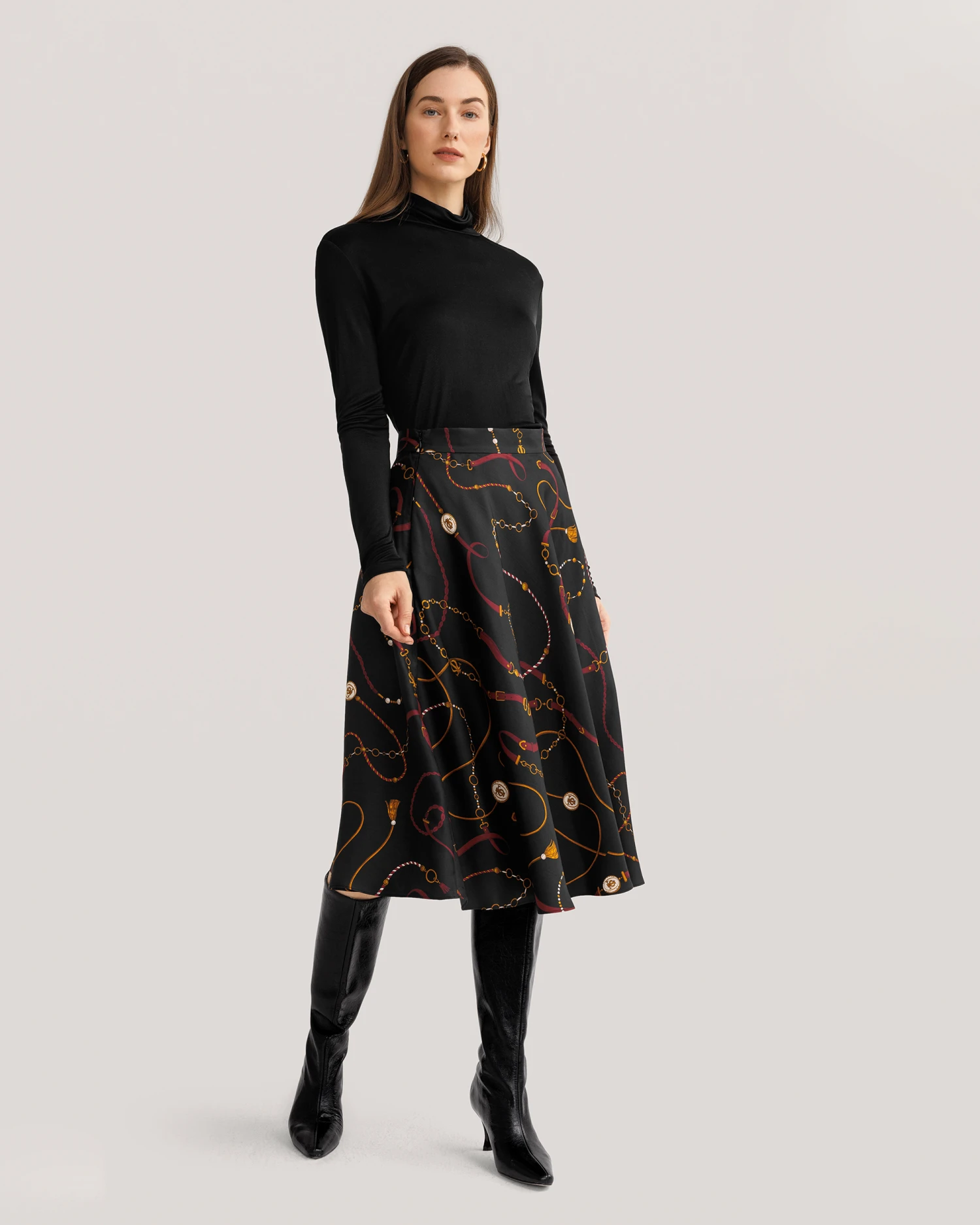 Louisville Print Flare Skirt - Image 12