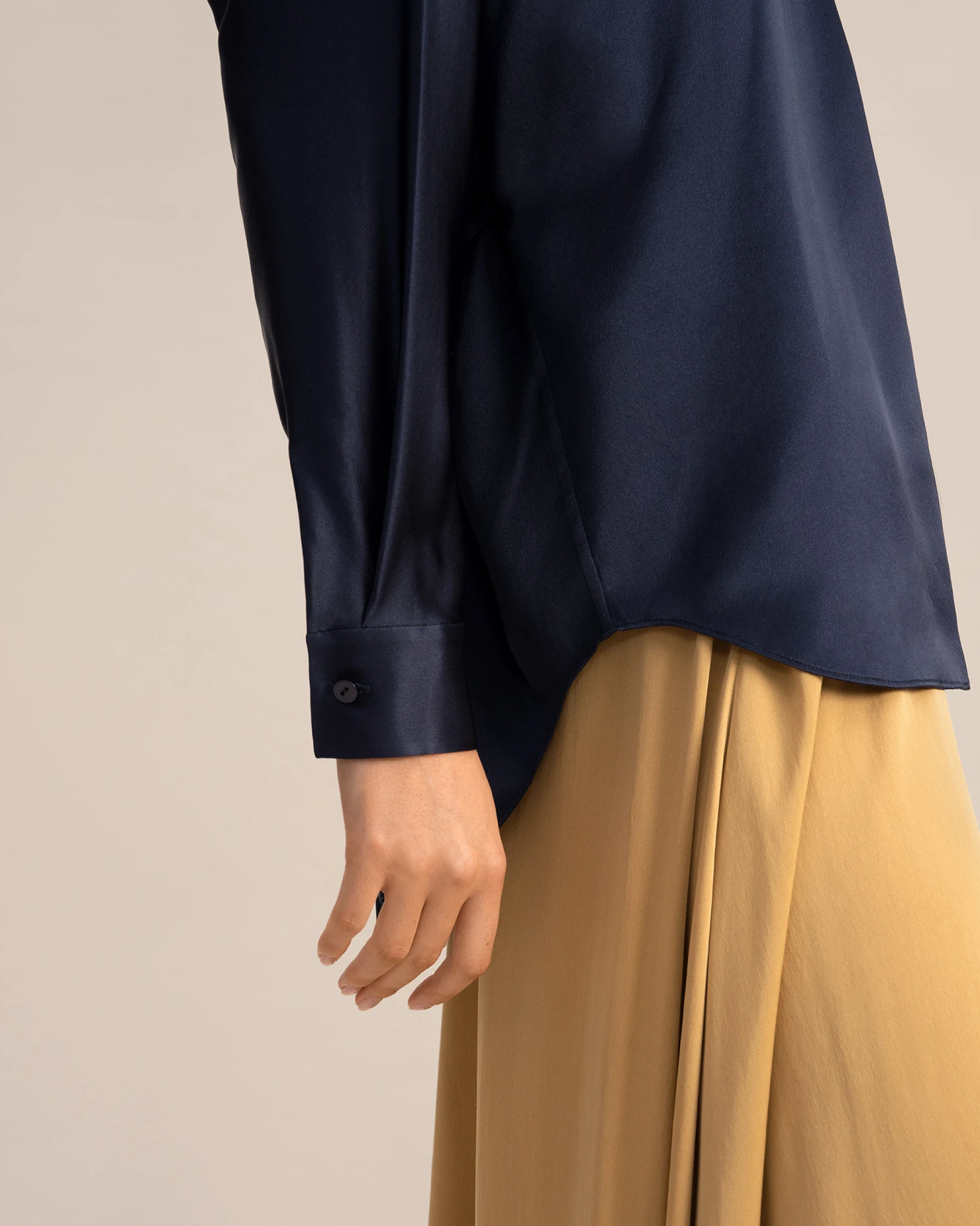 Loungeful Split Neck Silk Shirt - Image 7