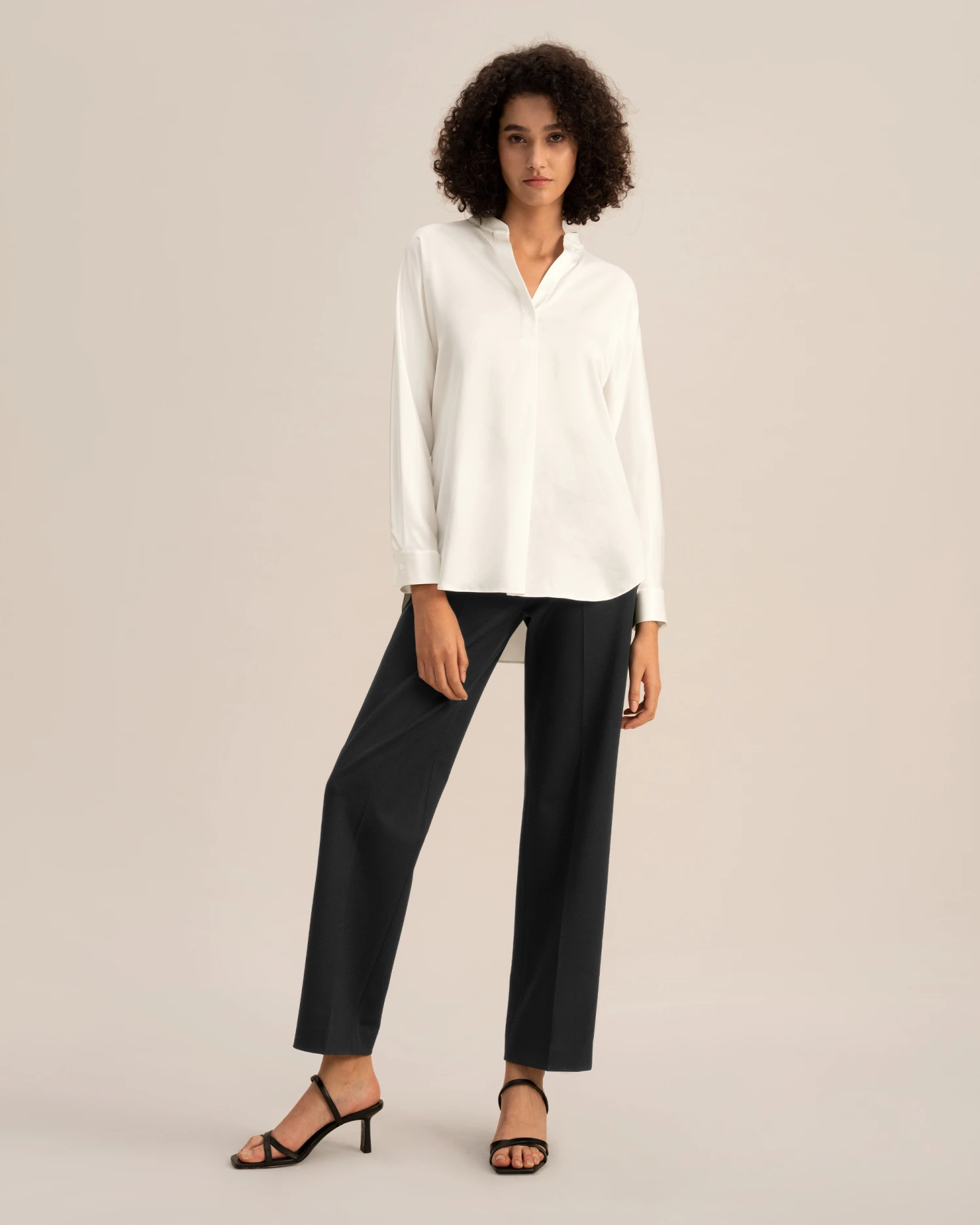 Loungeful Split Neck Silk Shirt - Image 14