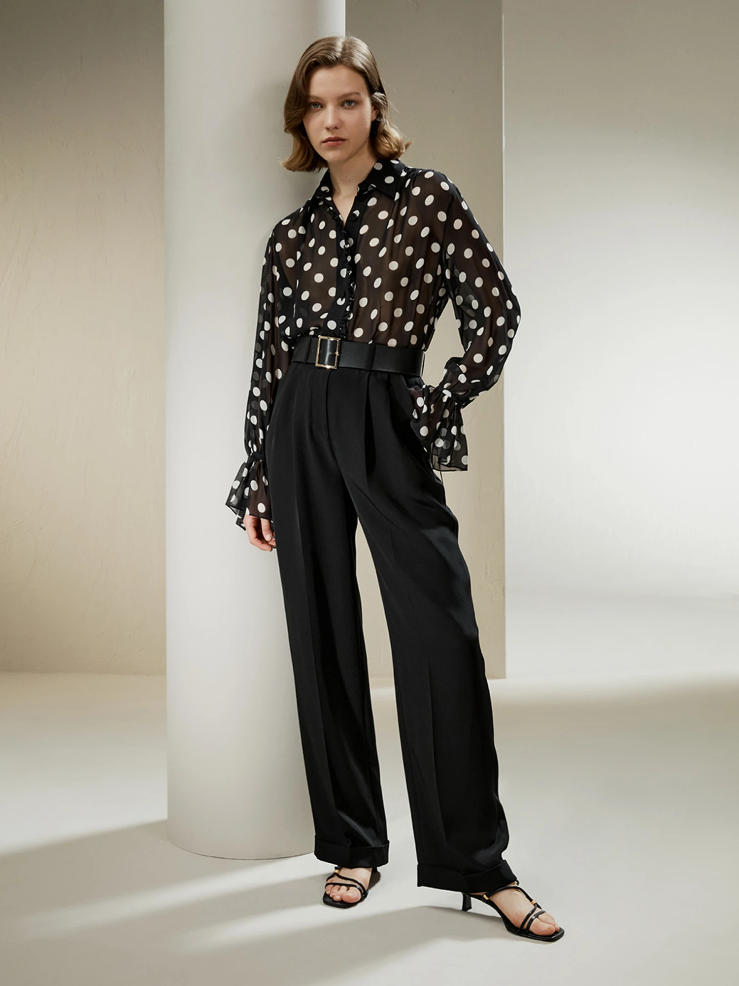 Polka Dots Georgette Blouse - Image 7