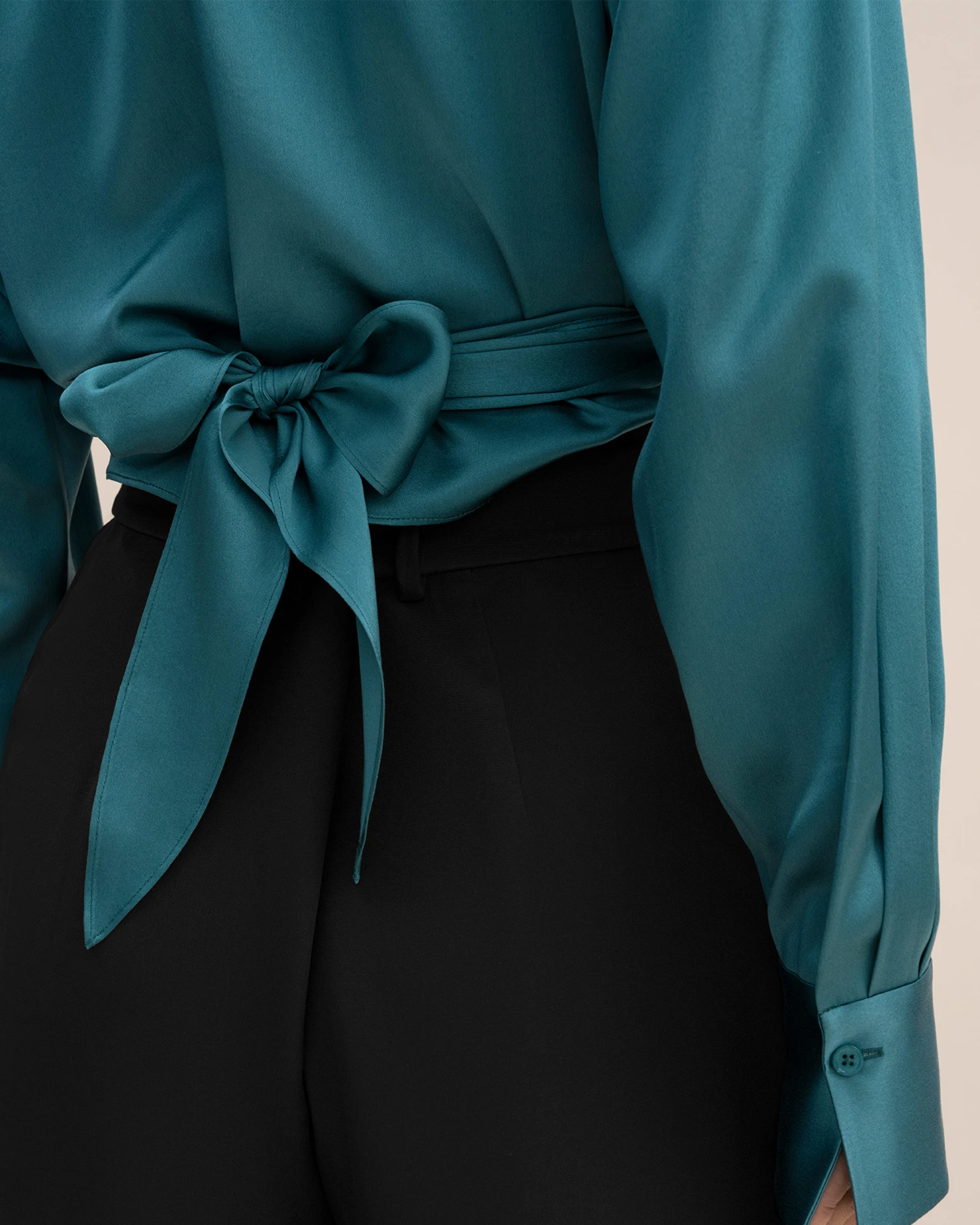 Wrapover Cropped Shirt - Image 7