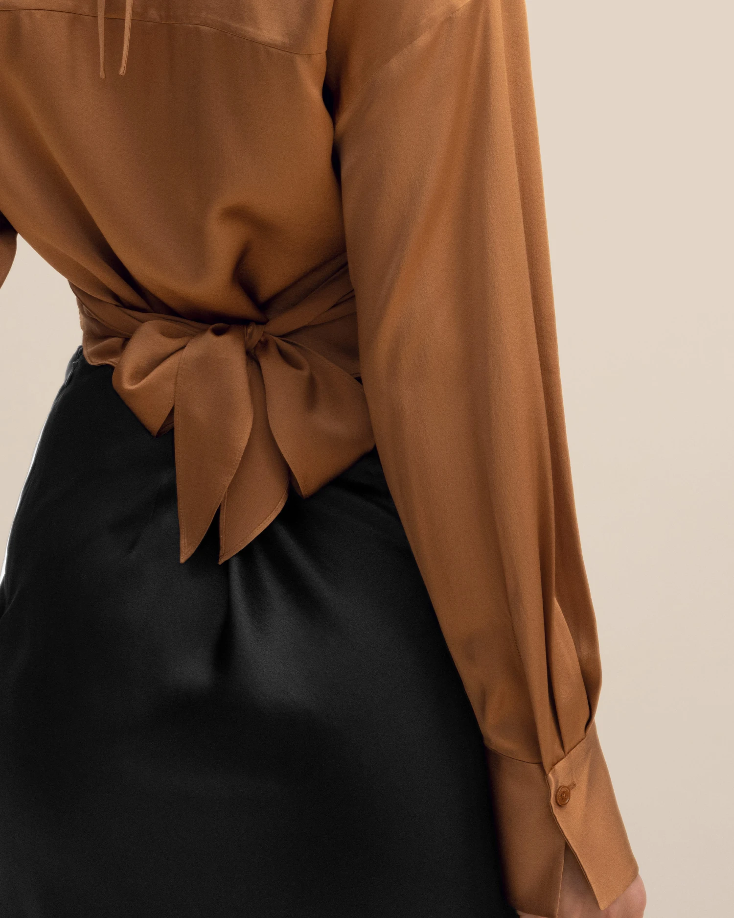 Wrapover Cropped Shirt - Image 15