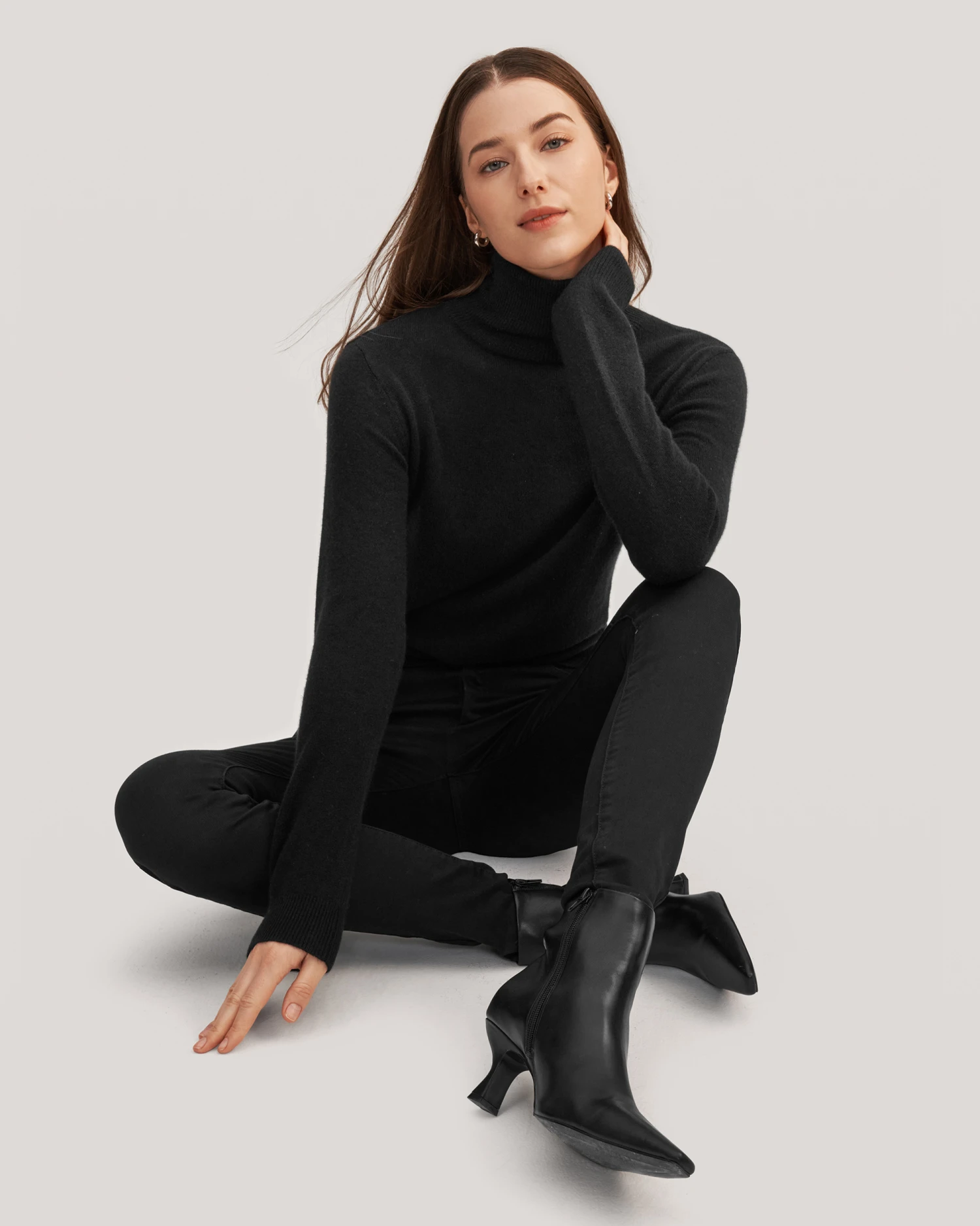 Pure Cashmere Turtleneck Sweater For Women - Image 7