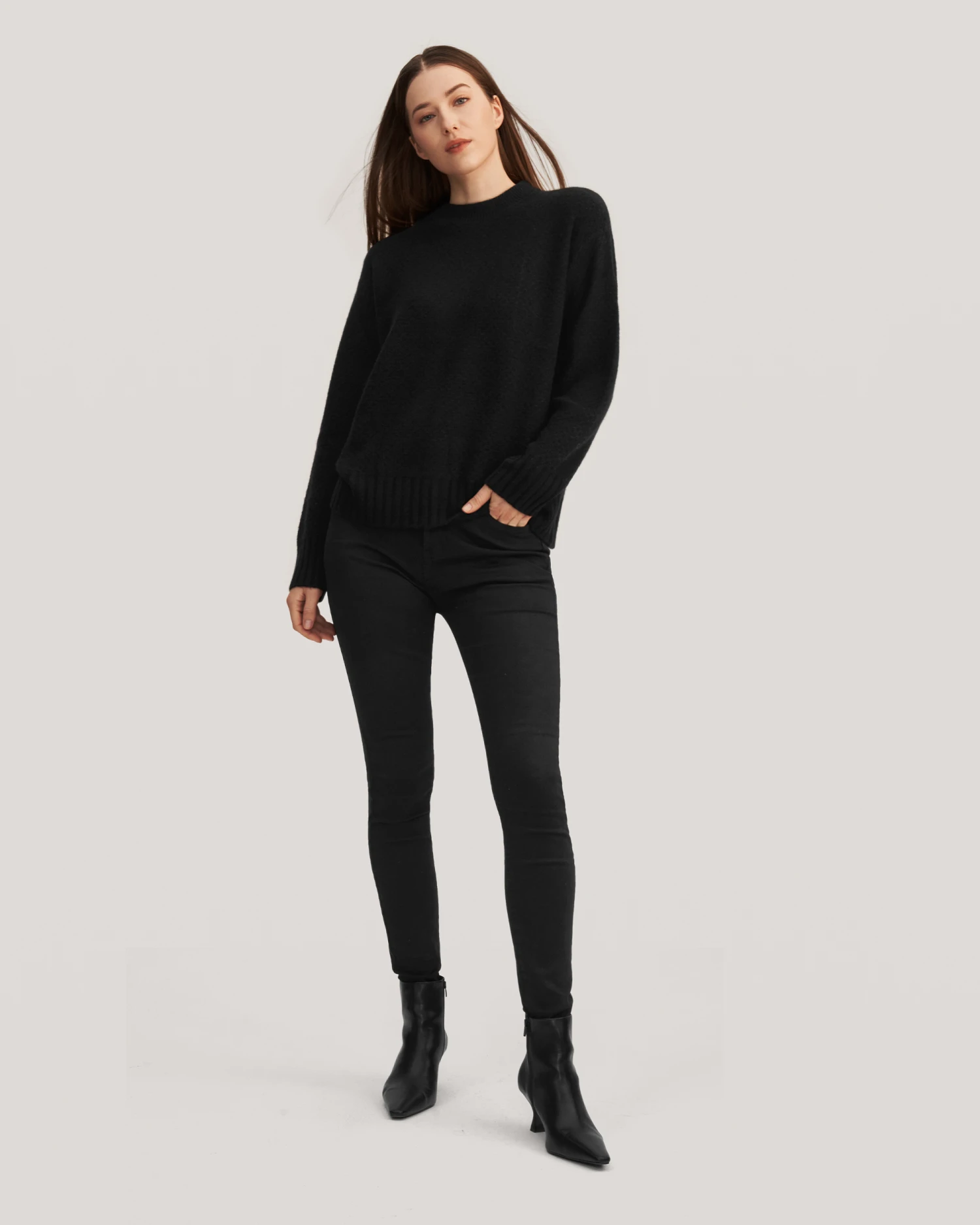 Relaxed Honeycomb Knit Cashmere Sweater - Image 7