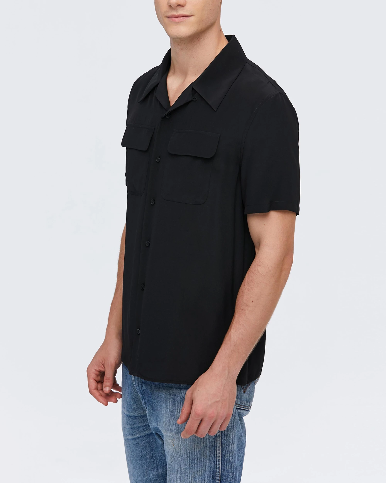 Men's Classic Short Sleeve Silk Shirt - Image 15