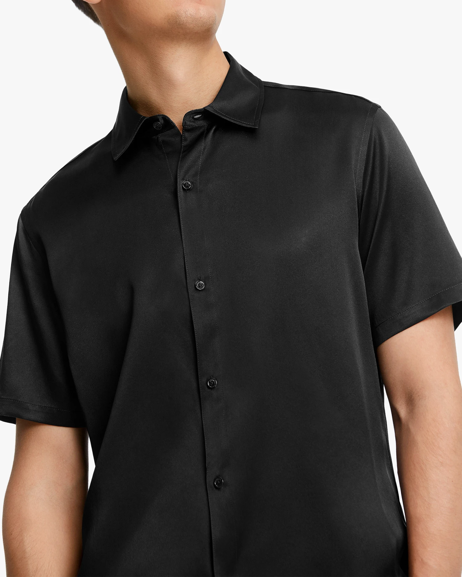 Luxury Short-Sleeved Silk Shirt For Men - Image 5