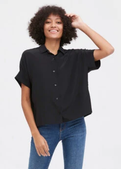 Women Casual Short Sleeves Loose Silk T-Shirt