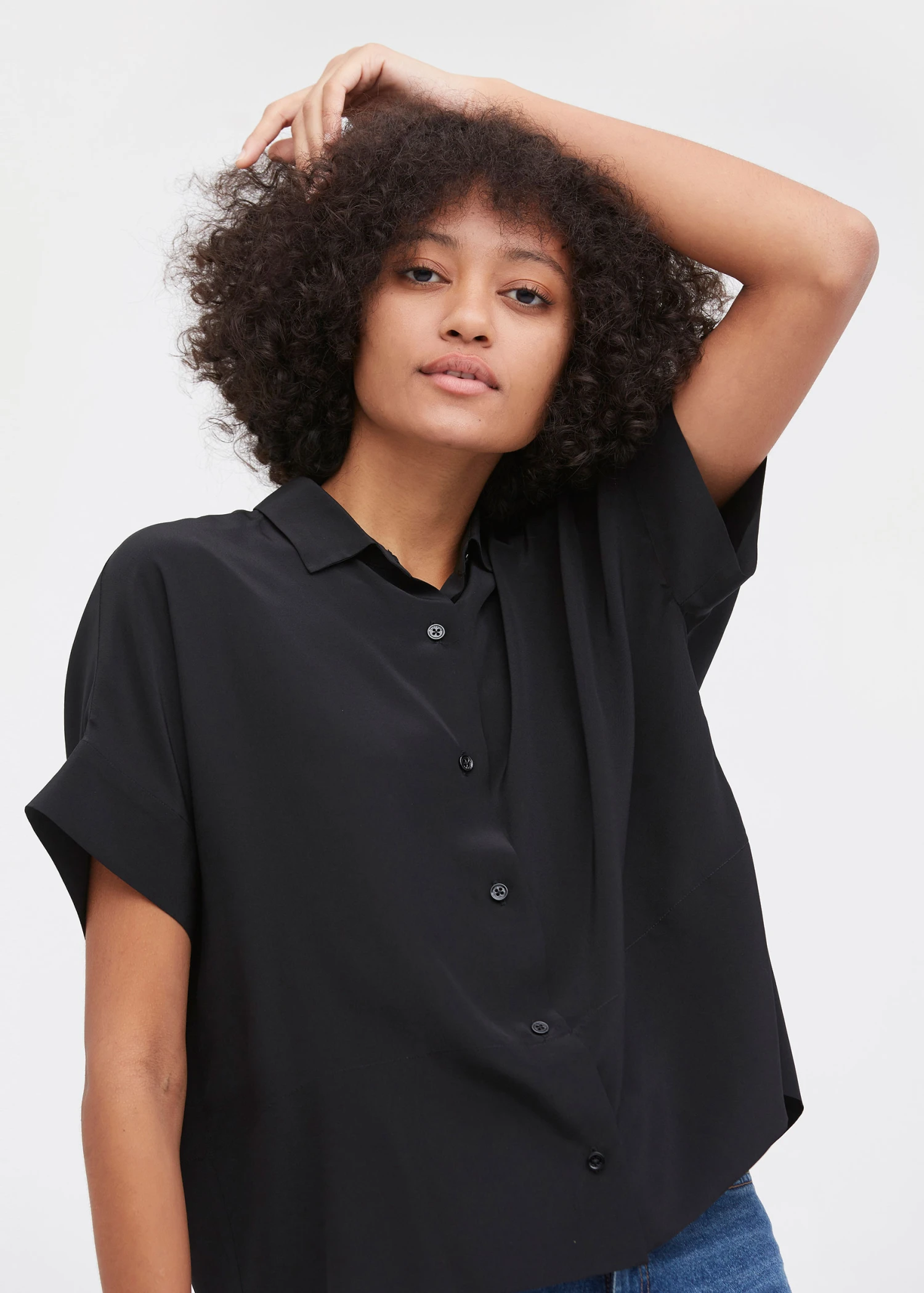 Women Casual Short Sleeves Loose Silk T-Shirt - Image 3