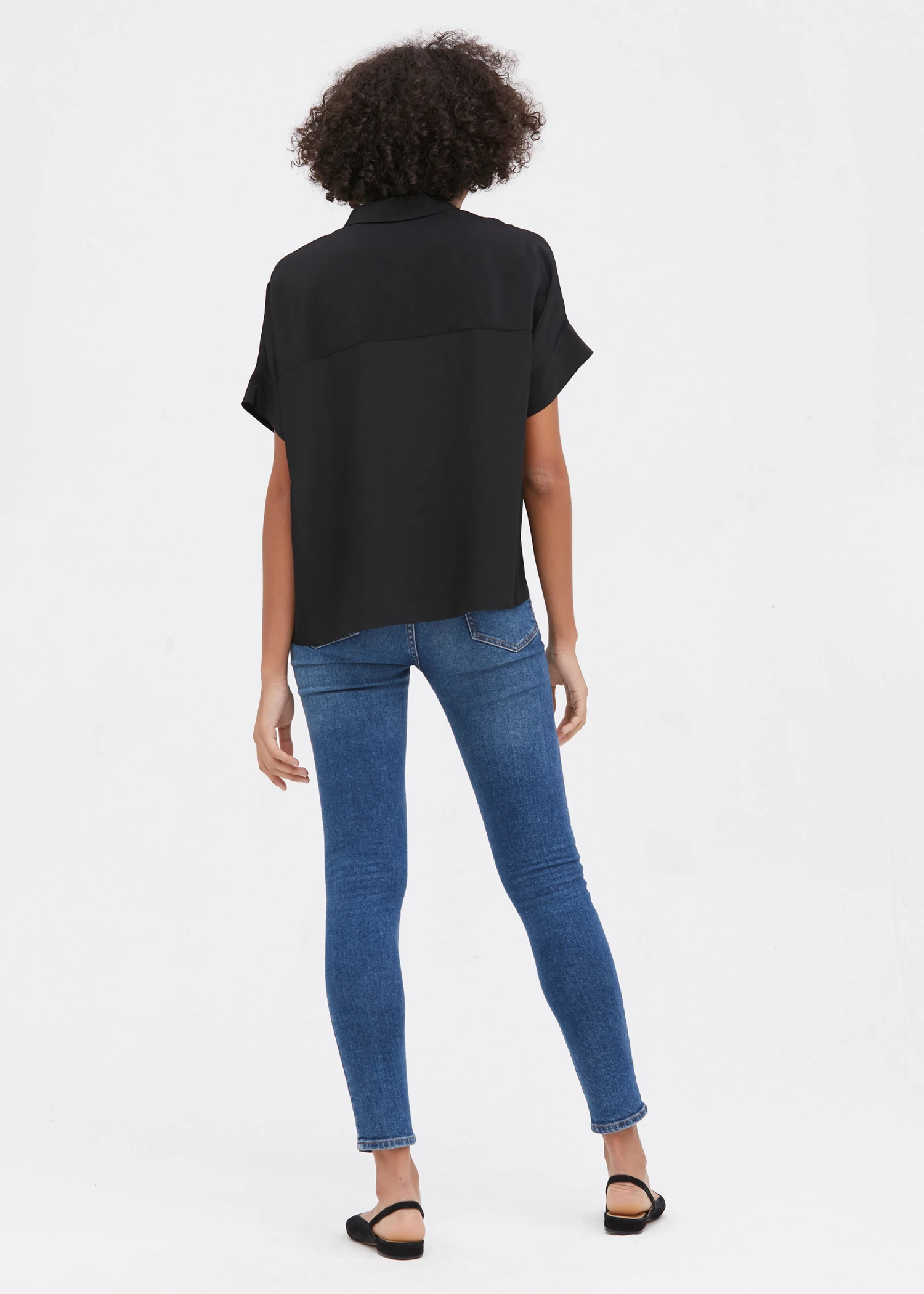 Women Casual Short Sleeves Loose Silk T-Shirt - Image 5