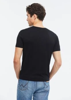 Mens Crew Neck Silk Knitted T Shirt