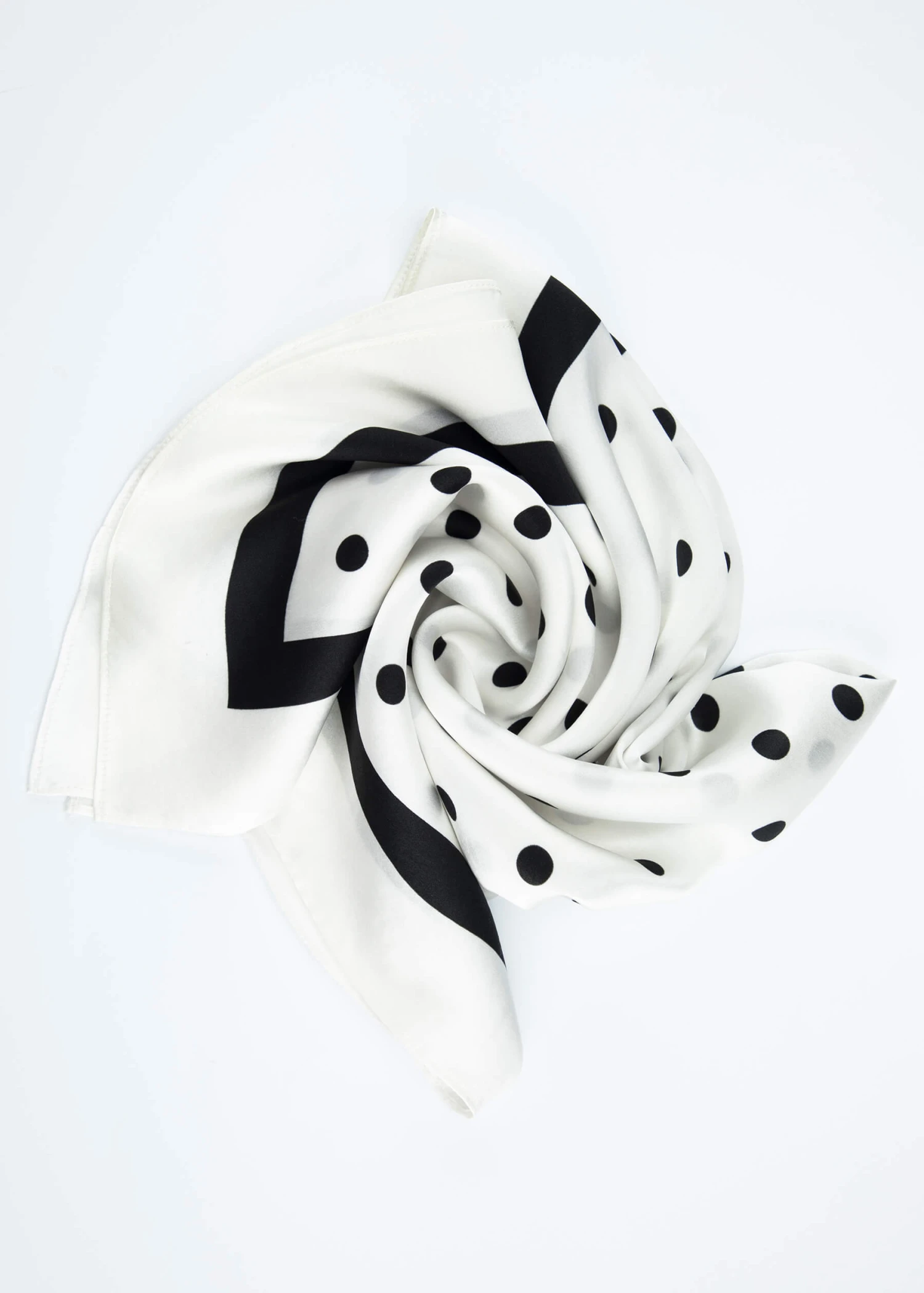 Vintage Polka Dot Silk Scarf - Image 8