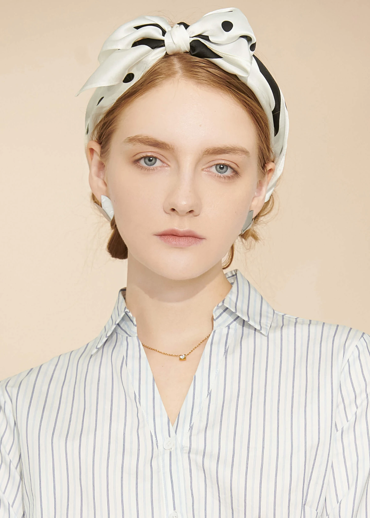 Vintage Polka Dot Silk Scarf - Image 10